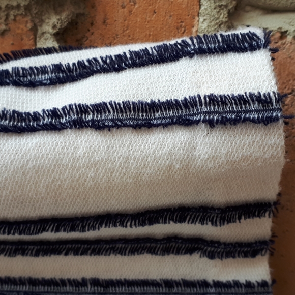 4 for $30 Banana Republic Striped Ruffled Off-the-Shoulder Top - Picture 3 of 8